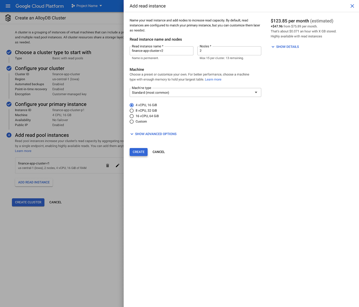 Cluster creation — step 05
