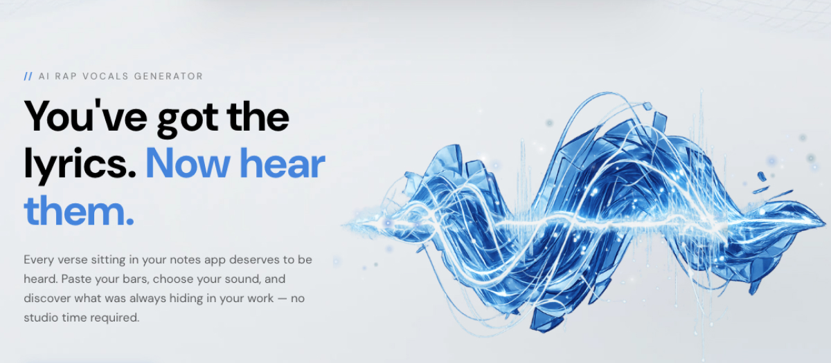 HEARD — AI music generator interface showing lyric input and audio playback