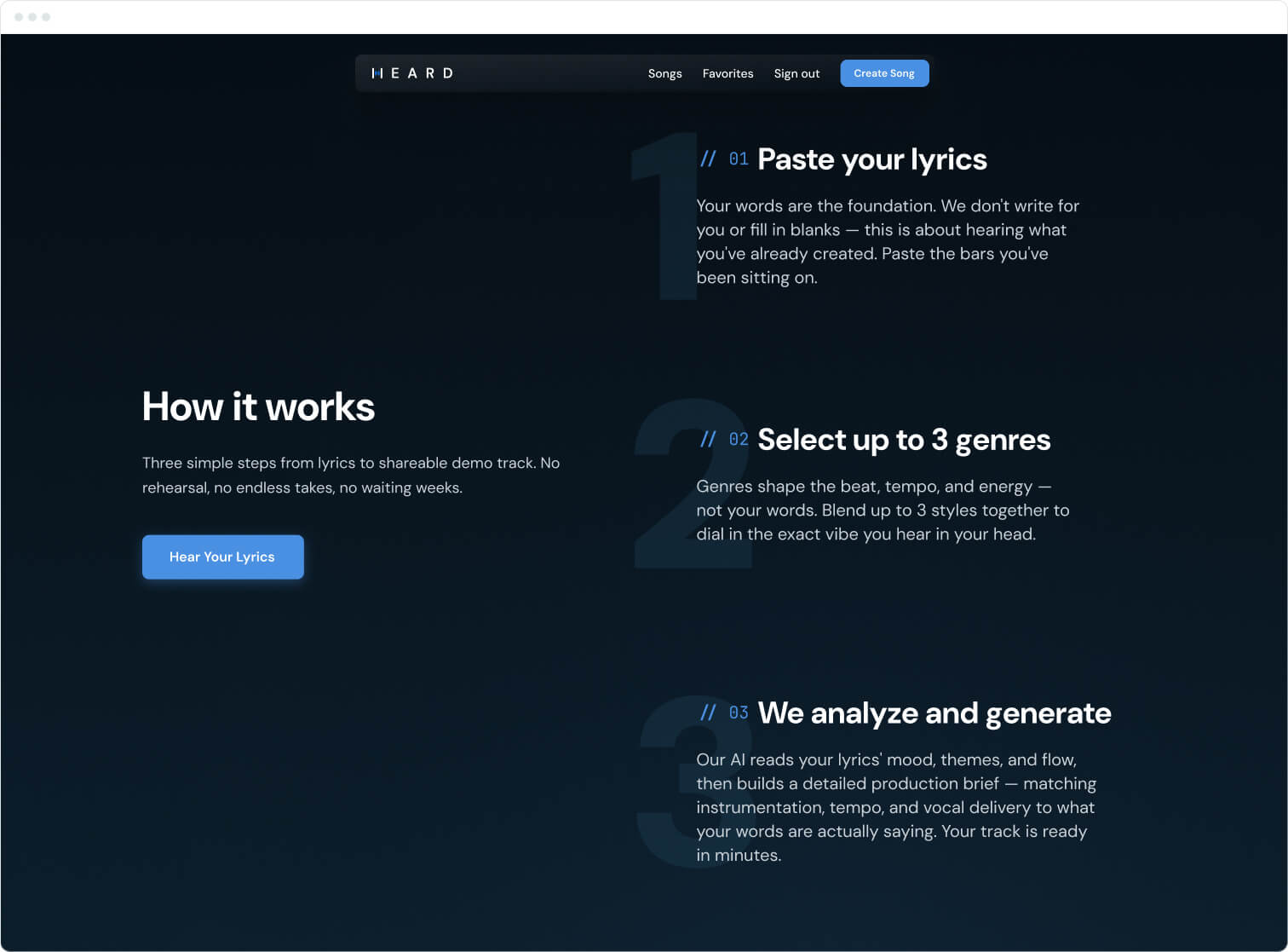 Homepage: How it works