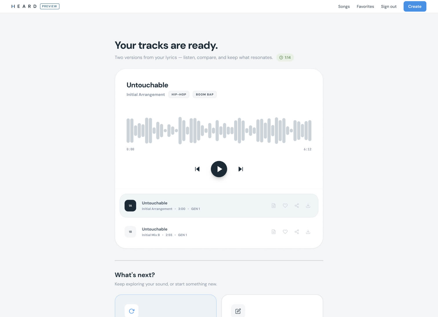 Tracks ready