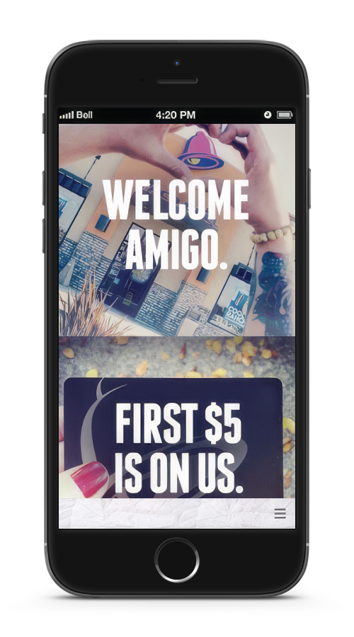 App home screen